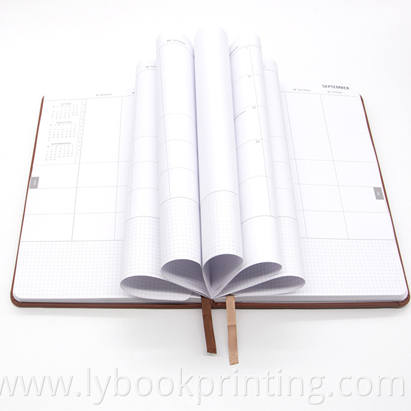 Custom leather planner notebook promotional leather diary 2021 2022